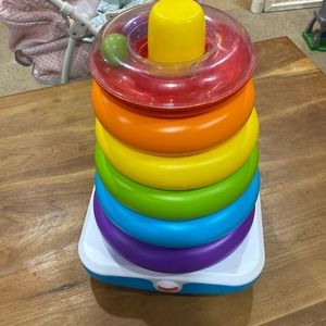 Fisher-Price Giant Rock-A-Stack, 14-Inch Tall Stacking Toy With 6 Colorful Rings